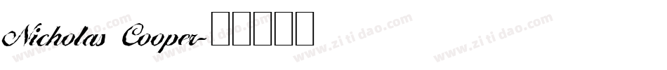 Nicholas Cooper字体转换